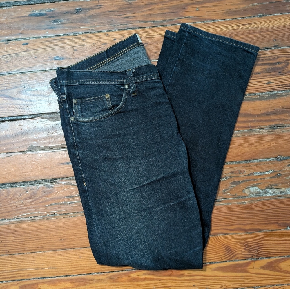Naked and Famous Weird Guy 11.5 oz denim Deep Indigo Stretch Selvedge Jeans 38